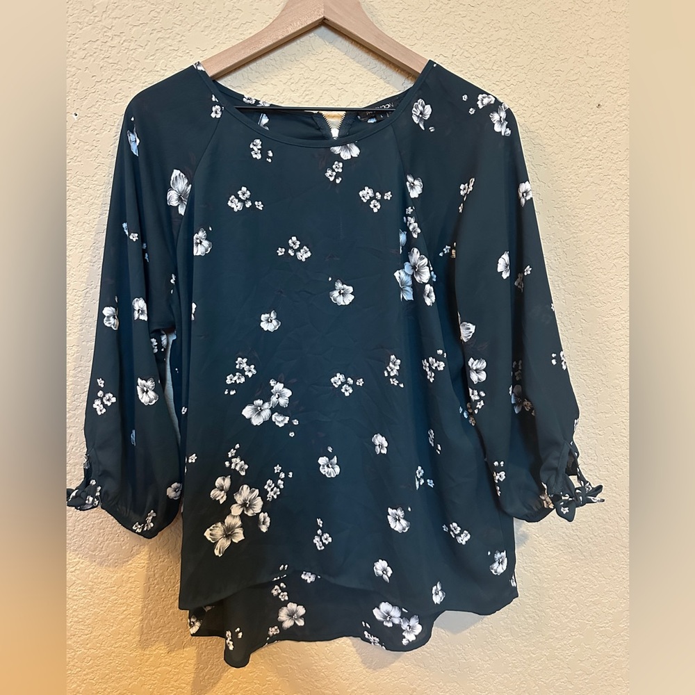 Papermoon Tie Sleeve Floral Blouse